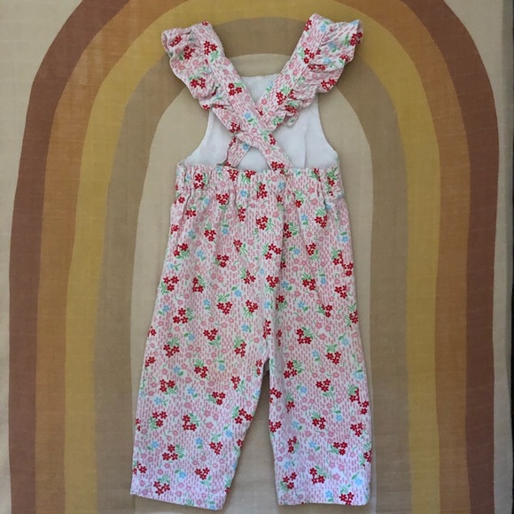 Vintage Health-Tex Floral Corduroy Overalls 24mo - Picture 2 of 4
